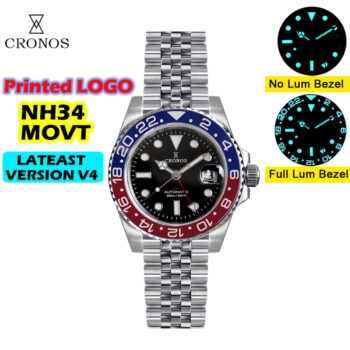 Cronos NH34 GMT Automatic Men Watch L6020